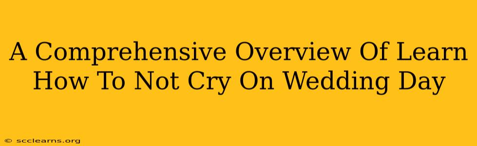 A Comprehensive Overview Of Learn How To Not Cry On Wedding Day