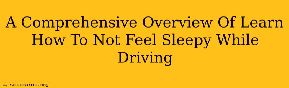 A Comprehensive Overview Of Learn How To Not Feel Sleepy While Driving