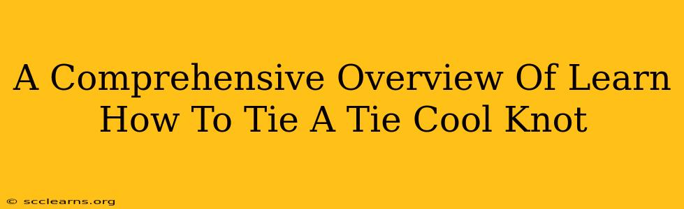 A Comprehensive Overview Of Learn How To Tie A Tie Cool Knot