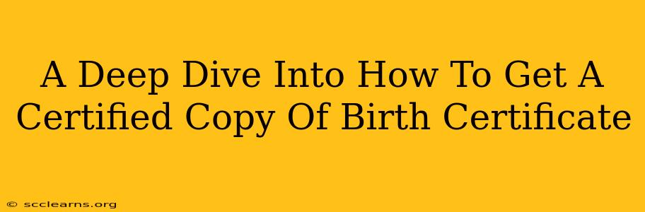 A Deep Dive Into How To Get A Certified Copy Of Birth Certificate