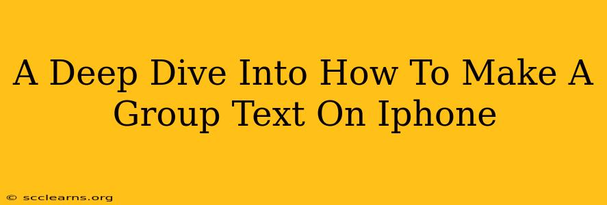 A Deep Dive Into How To Make A Group Text On Iphone