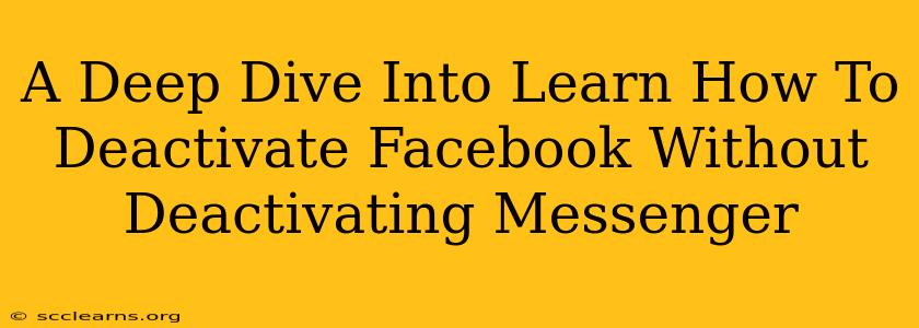 A Deep Dive Into Learn How To Deactivate Facebook Without Deactivating Messenger