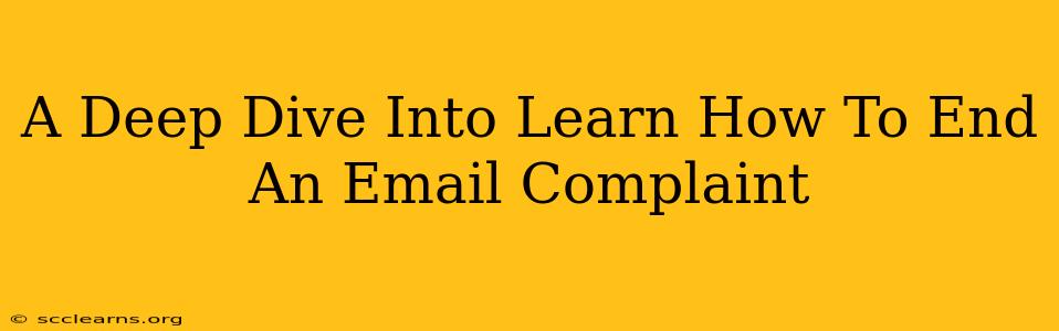 A Deep Dive Into Learn How To End An Email Complaint