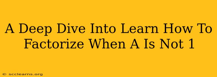 A Deep Dive Into Learn How To Factorize When A Is Not 1