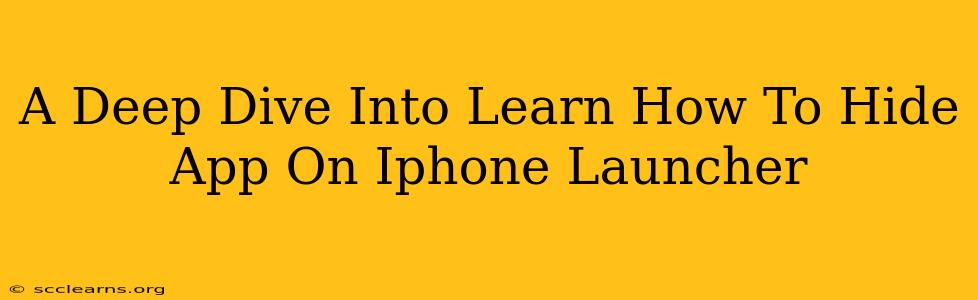 A Deep Dive Into Learn How To Hide App On Iphone Launcher