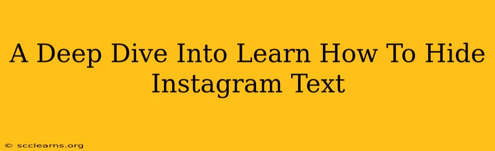 A Deep Dive Into Learn How To Hide Instagram Text