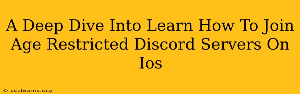 A Deep Dive Into Learn How To Join Age Restricted Discord Servers On Ios