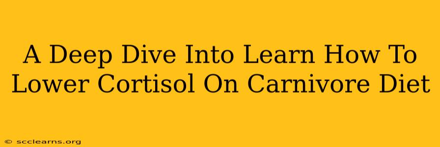 A Deep Dive Into Learn How To Lower Cortisol On Carnivore Diet