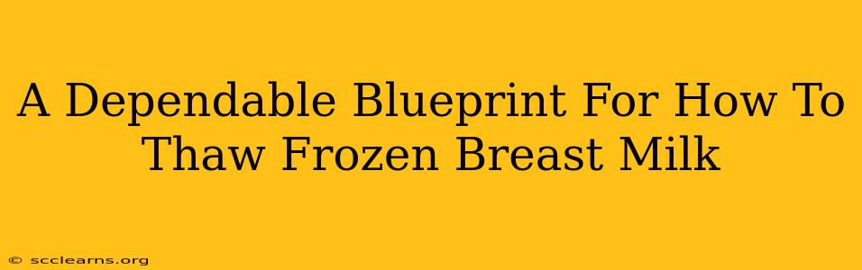 A Dependable Blueprint For How To Thaw Frozen Breast Milk