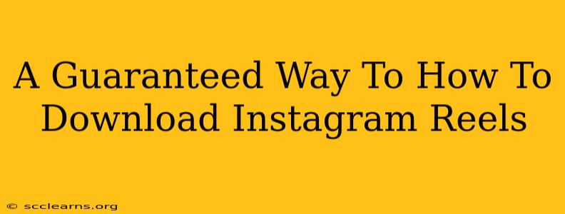 A Guaranteed Way To How To Download Instagram Reels