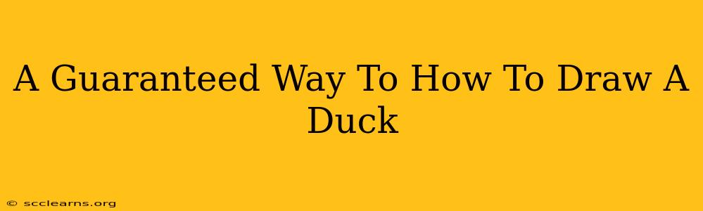 A Guaranteed Way To How To Draw A Duck