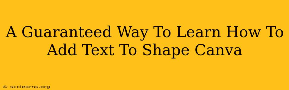 A Guaranteed Way To Learn How To Add Text To Shape Canva