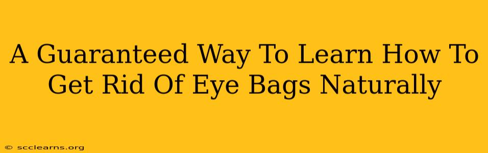 A Guaranteed Way To Learn How To Get Rid Of Eye Bags Naturally