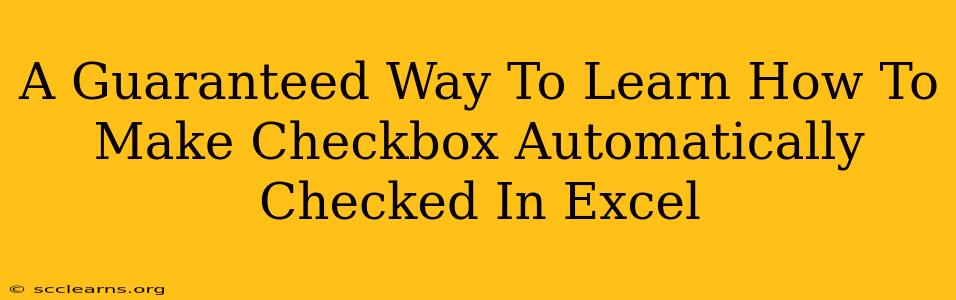 A Guaranteed Way To Learn How To Make Checkbox Automatically Checked In Excel