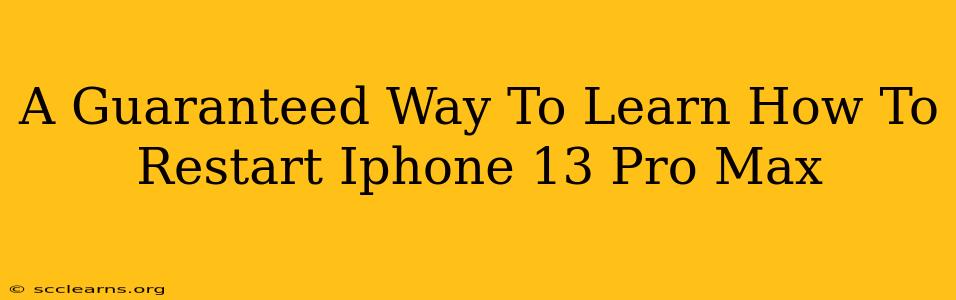 A Guaranteed Way To Learn How To Restart Iphone 13 Pro Max