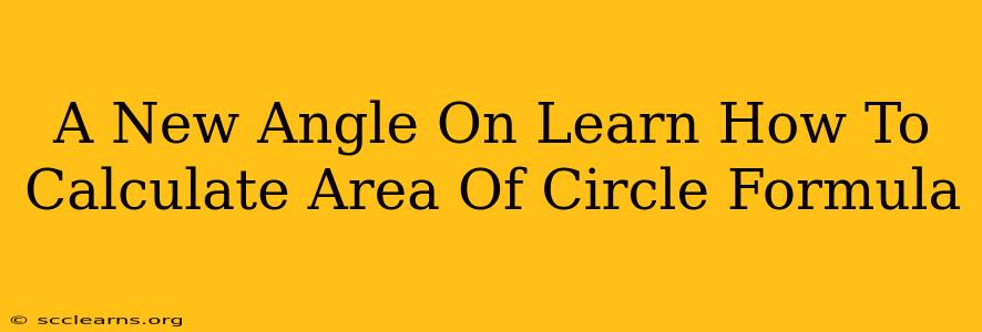 A New Angle On Learn How To Calculate Area Of Circle Formula