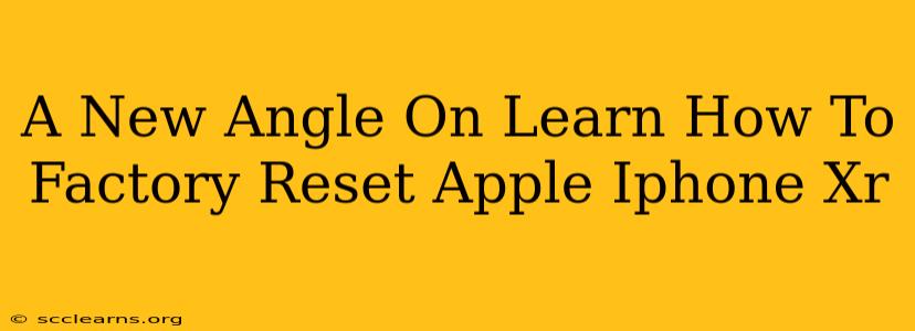 A New Angle On Learn How To Factory Reset Apple Iphone Xr