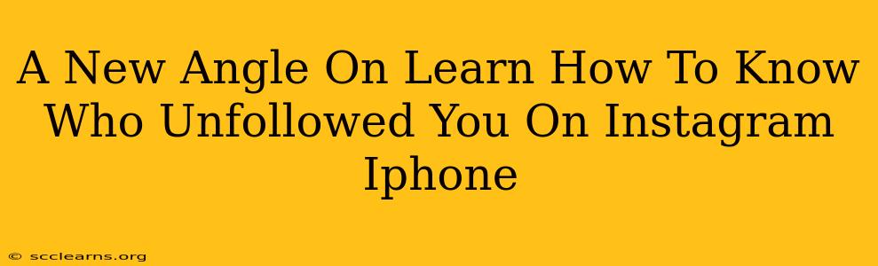 A New Angle On Learn How To Know Who Unfollowed You On Instagram Iphone