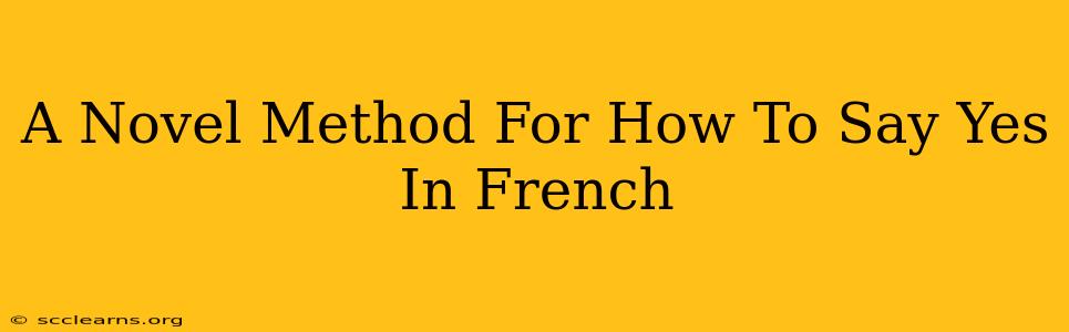 A Novel Method For How To Say Yes In French