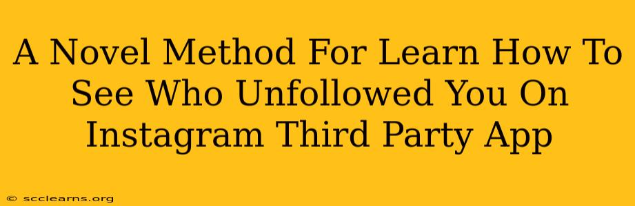 A Novel Method For Learn How To See Who Unfollowed You On Instagram Third Party App