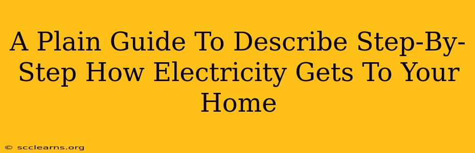 A Plain Guide To Describe Step-By-Step How Electricity Gets To Your Home