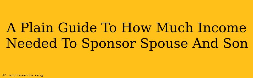 A Plain Guide To How Much Income Needed To Sponsor Spouse And Son