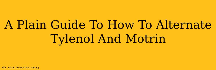 A Plain Guide To How To Alternate Tylenol And Motrin