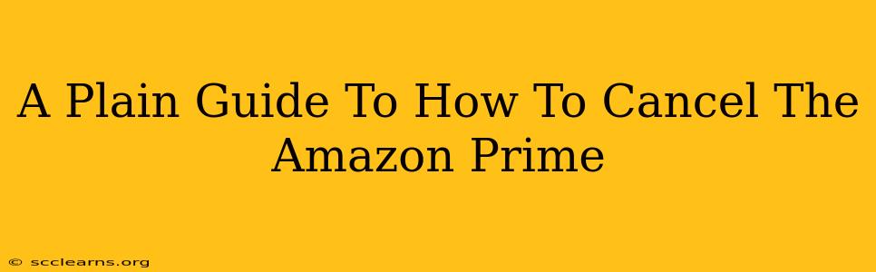 A Plain Guide To How To Cancel The Amazon Prime