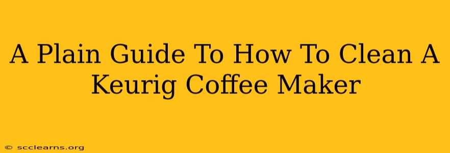 A Plain Guide To How To Clean A Keurig Coffee Maker