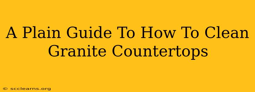 A Plain Guide To How To Clean Granite Countertops