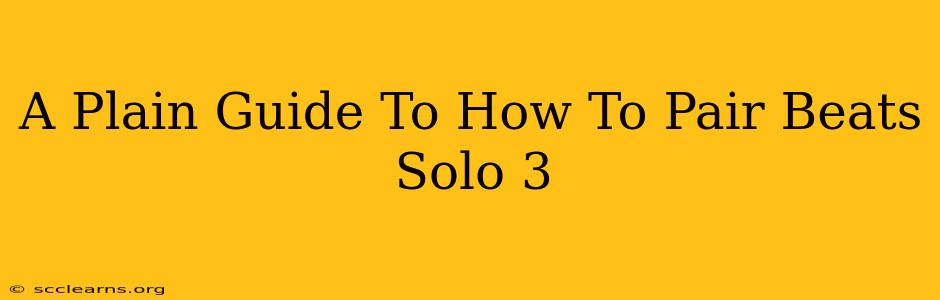 A Plain Guide To How To Pair Beats Solo 3