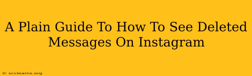 A Plain Guide To How To See Deleted Messages On Instagram