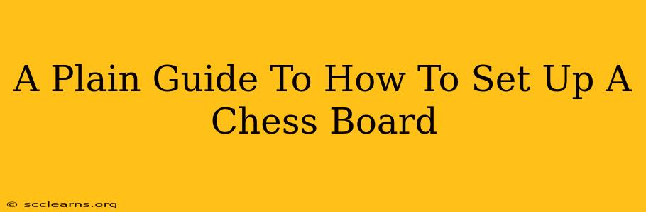 A Plain Guide To How To Set Up A Chess Board