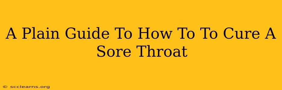 A Plain Guide To How To To Cure A Sore Throat