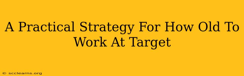 A Practical Strategy For How Old To Work At Target