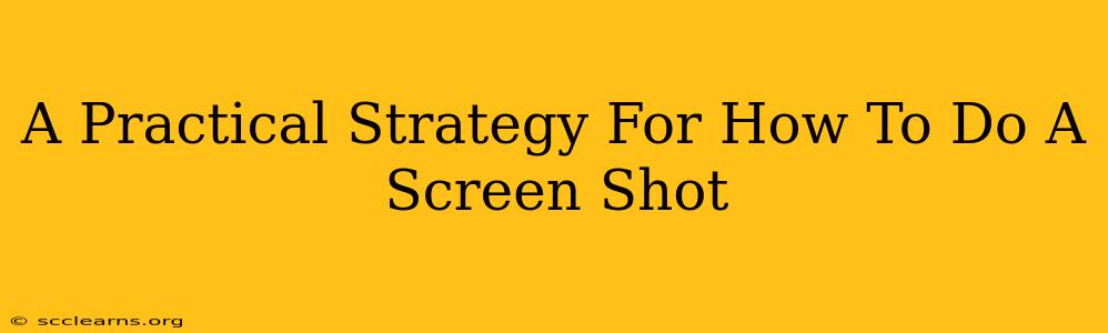 A Practical Strategy For How To Do A Screen Shot