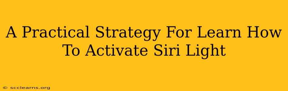 A Practical Strategy For Learn How To Activate Siri Light