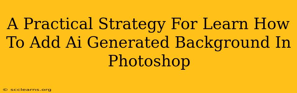 A Practical Strategy For Learn How To Add Ai Generated Background In Photoshop