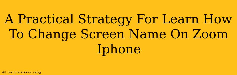 A Practical Strategy For Learn How To Change Screen Name On Zoom Iphone