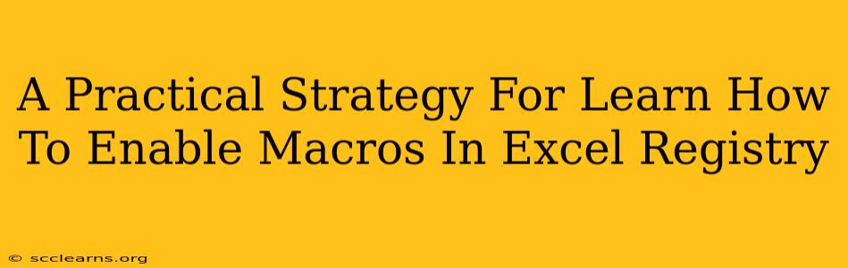 A Practical Strategy For Learn How To Enable Macros In Excel Registry