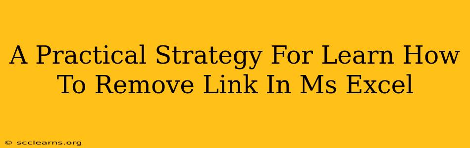 A Practical Strategy For Learn How To Remove Link In Ms Excel