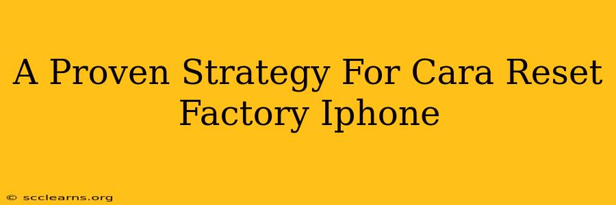 A Proven Strategy For Cara Reset Factory Iphone