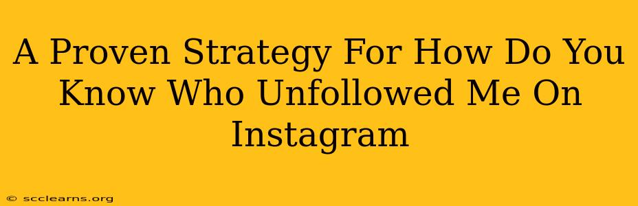 A Proven Strategy For How Do You Know Who Unfollowed Me On Instagram