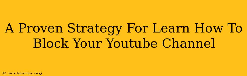 A Proven Strategy For Learn How To Block Your Youtube Channel