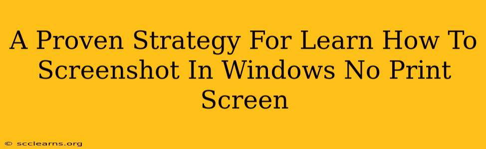 A Proven Strategy For Learn How To Screenshot In Windows No Print Screen