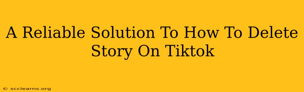 A Reliable Solution To How To Delete Story On Tiktok