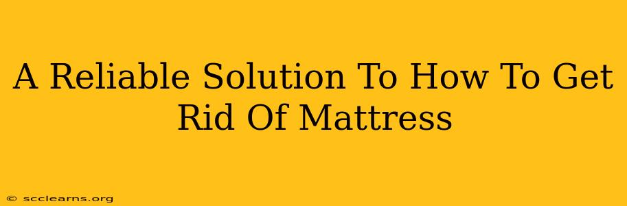 A Reliable Solution To How To Get Rid Of Mattress