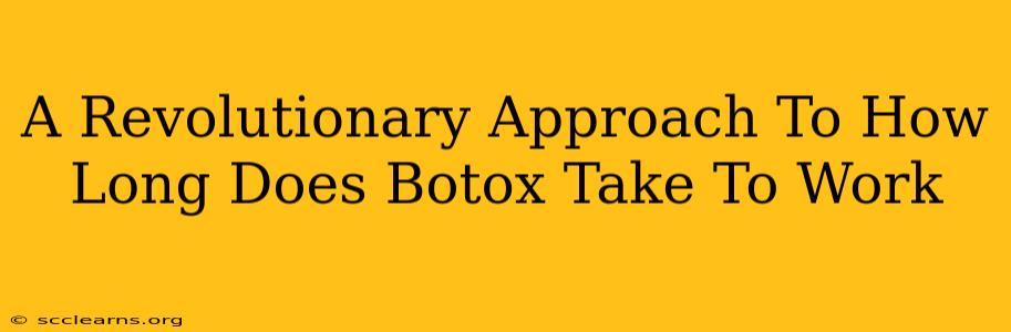 A Revolutionary Approach To How Long Does Botox Take To Work