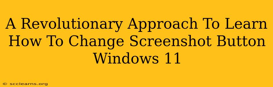 A Revolutionary Approach To Learn How To Change Screenshot Button Windows 11