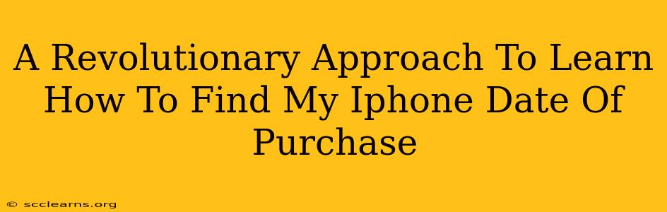 A Revolutionary Approach To Learn How To Find My Iphone Date Of Purchase